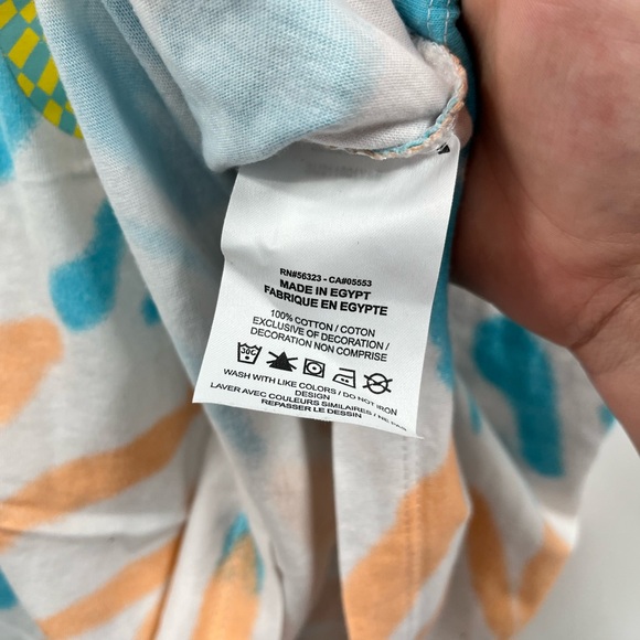 Nike White Tye Dye Colorful Athletic Tee Short Sleeve Shirt Size M - Picture 6 of 8